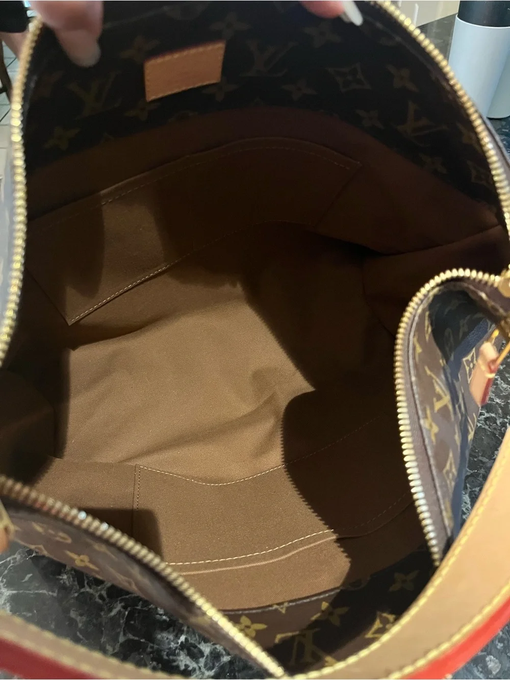 Louis Vuitton Monogram Brown Canvas Shoulder Bag Sully PM